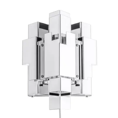 Skyline Vägglampa m. kabel, Rostfritt stål