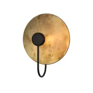 SOL vägglampa, råmässing/mattsvart 40cm