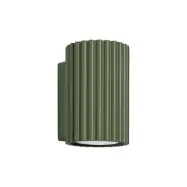 ALORA vägglampa höjd 10 cm olivgrön metall 1 x GU10 - SOLLUX SOLLUX LIGHTING - Vardagsrum - Aluminium - Med en ljuskälla