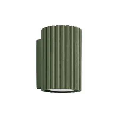 SOLLUX LIGHTING - ALORA vägglampa höjd 10 cm olivgrön metall 1 x GU10SOLLUX