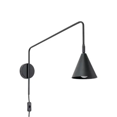 SOLLUX LIGHTING - LYS vägglampa, svart, Ø 14 cm, metallkontakt E14SOLLUX