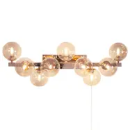 Splendor 9-låg vägglampa, guld/amber