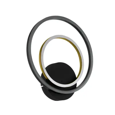 Stars of Light - Lanacera LED-vägglampa svart/guld 33 cm –