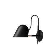 Streck Vägglampa med kabel, Svart/mässing