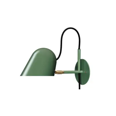 Streck Vägglampa med kabel, Tallgrön/mässing