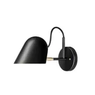 Streck vägglampa med kopplingshus, Svart/mässing