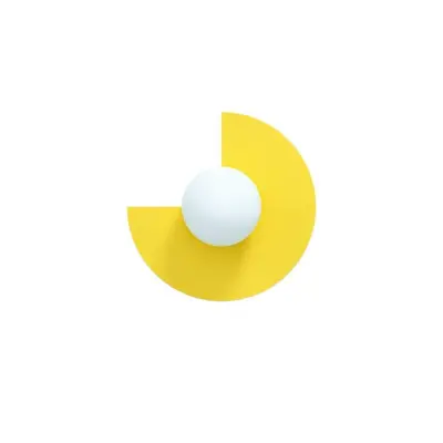 Swedish Ninja - Candy Big Circle 270 S vägglampa, gul