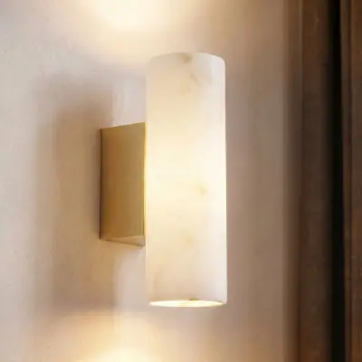 Tavira LED-vägglampa, alabaster, upp/ner – Lucande - Vardagsrum - Modern - Med flera ljuskällor