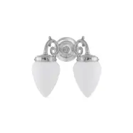 Tegengren vägglampa fast montage, nickel