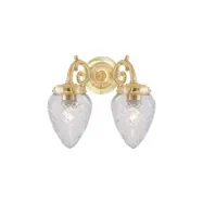 Tegengren vägglampa fast montage, polerad mässing