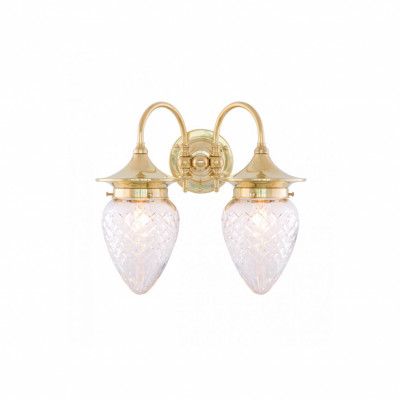 Tigerstedt vägglampa mässing