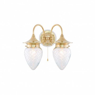 Tigerstedt vägglampa mässing/vit