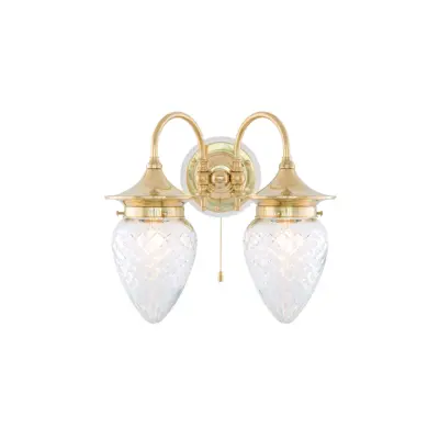 Tigerstedt vägglampa mässing/vit