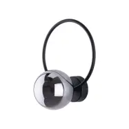 TK Anabelle vägglampa - grafitglas och svart metall