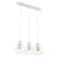 TK Brillant vägglampa, w. 3 skärmar - vit stål