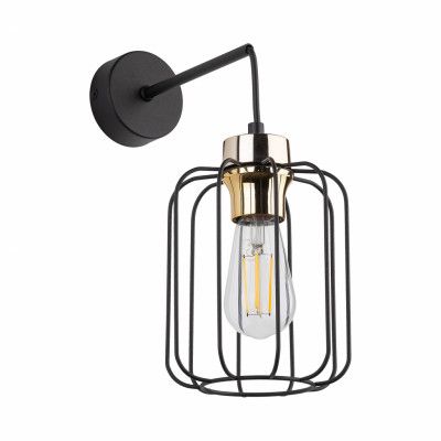 TK Galaxy vägglampa - koppar och svart metall