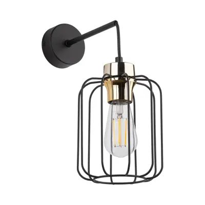 TK Galaxy vägglampa - koppar och svart metall