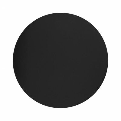 TK Luna vägglampa 400, rund - svart metall