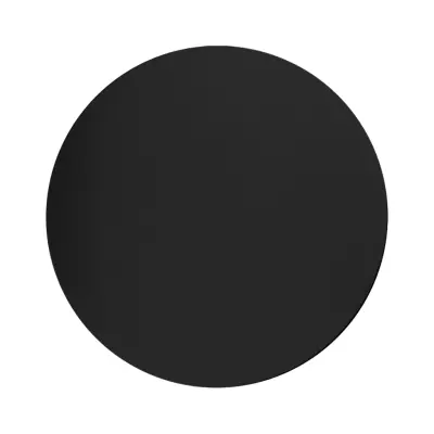 TK Luna vägglampa 400, rund - svart metall