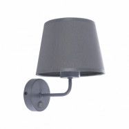 TK Maja vägglampa - grått tyg och grå metall