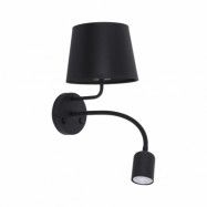 TK Maja vägglampa - svart tyg och svart metall