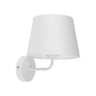 TK Maja vägglampa - vitt tyg och vit metall
