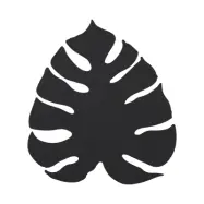 TK Monstera vägglampa - svart metall