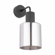 TK Sierra vägglampa - glas och svart metall