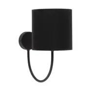 TK Torens vägglampa - svart tyg och svart metall