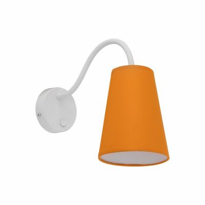 TK Trådfarve vägglampa - tyg och vit metall