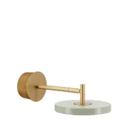 UMAGE - Asteria Short LED-vägglampa, oliv/mässing, fast installation –