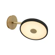 UMAGE - Asteria Short LED-vägglampa svart/mässing, stickkontakt