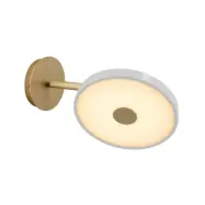 Asteria Short LED-vägglampa, grå/mässing, stickkontakt UMAGE - Vardagsrum - Design - Metall - Med en ljuskälla