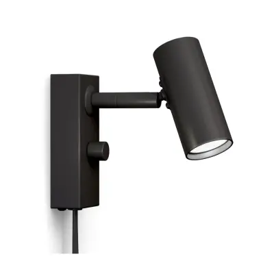 Cato vägglampa mattsvart/mattsvart enkel GU4/MR11