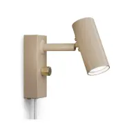 Cato väggl nougat/mässing enkel GU4/MR11