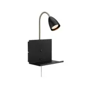 Vägglampa Cuarto 1L Svart