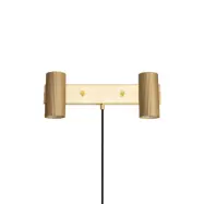 Vägglampa Hubble 2 Borstad Mässing