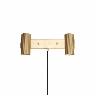 Vägglampa Hubble 2 Borstad Mässing