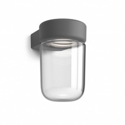 Moon vägglampa IP44 grafitstruktur LED