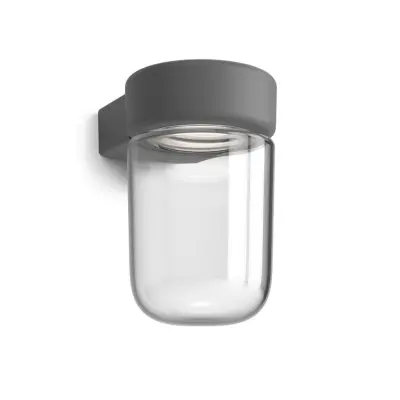 Moon vägglampa IP44 grafitstruktur LED