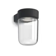 Moon vägglampa IP44 svartstruktur LED