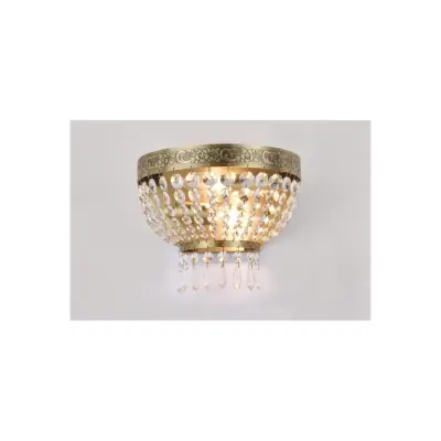 Vägglampa Queen Antikmässing 14cm