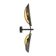 VENE K2 Vägglampa, Svart/Svart/Guld