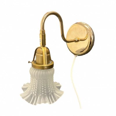 Victoria vägglampa, mässing/klockskärm