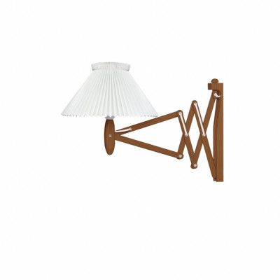 Wall lamp, SAX smoked oak, incl. shade 1-17