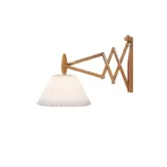 Wall lamp, SAX, smoked oak, incl. shade 2-17