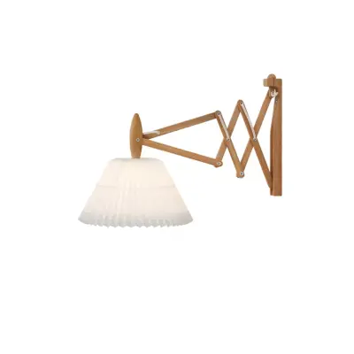 Wall lamp, SAX, smoked oak, incl. shade 2-17