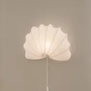 Watt&Veke - Anna vägglampa, bomull, vit, Ø 53,5 cm