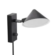 Kuro vägglampa, svart, 16 cm, G9, stickkontakt – Watt& Veke Watt&Veke - Vardagsrum - Design - Metall - Med en ljuskälla