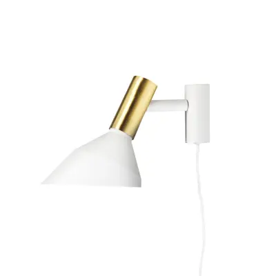 Why vägglampa, vit/mässing